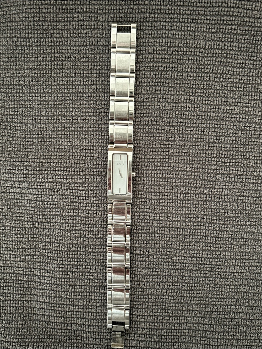 DKNY Slim Silver Rectangular Bracelet Watch
